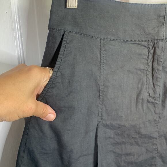 Eileen Fisher Gray Linen Blend Midi Pocket Skirt W-404 Size XS - Picture 2 of 7